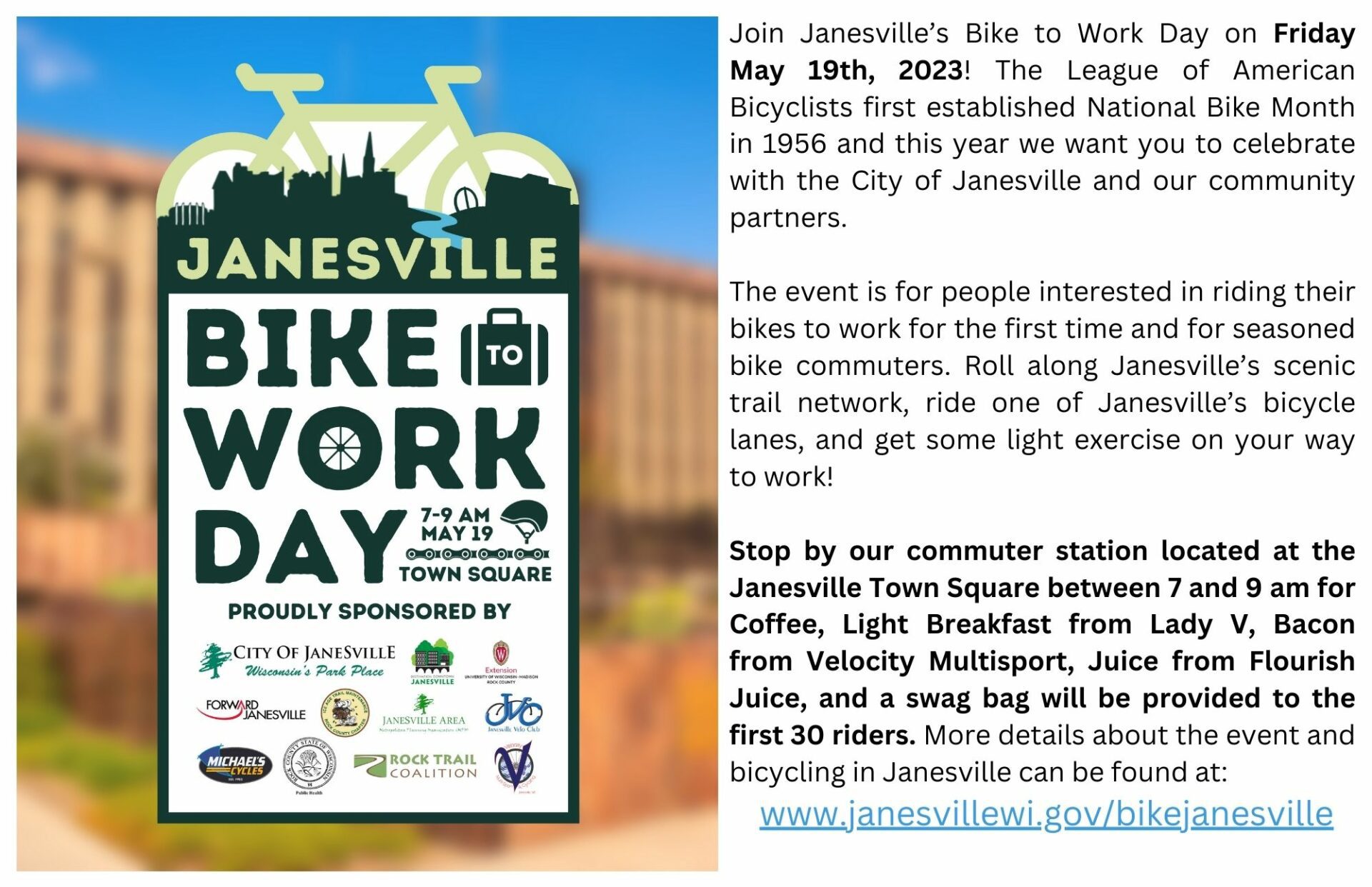 Bike to work day promotion